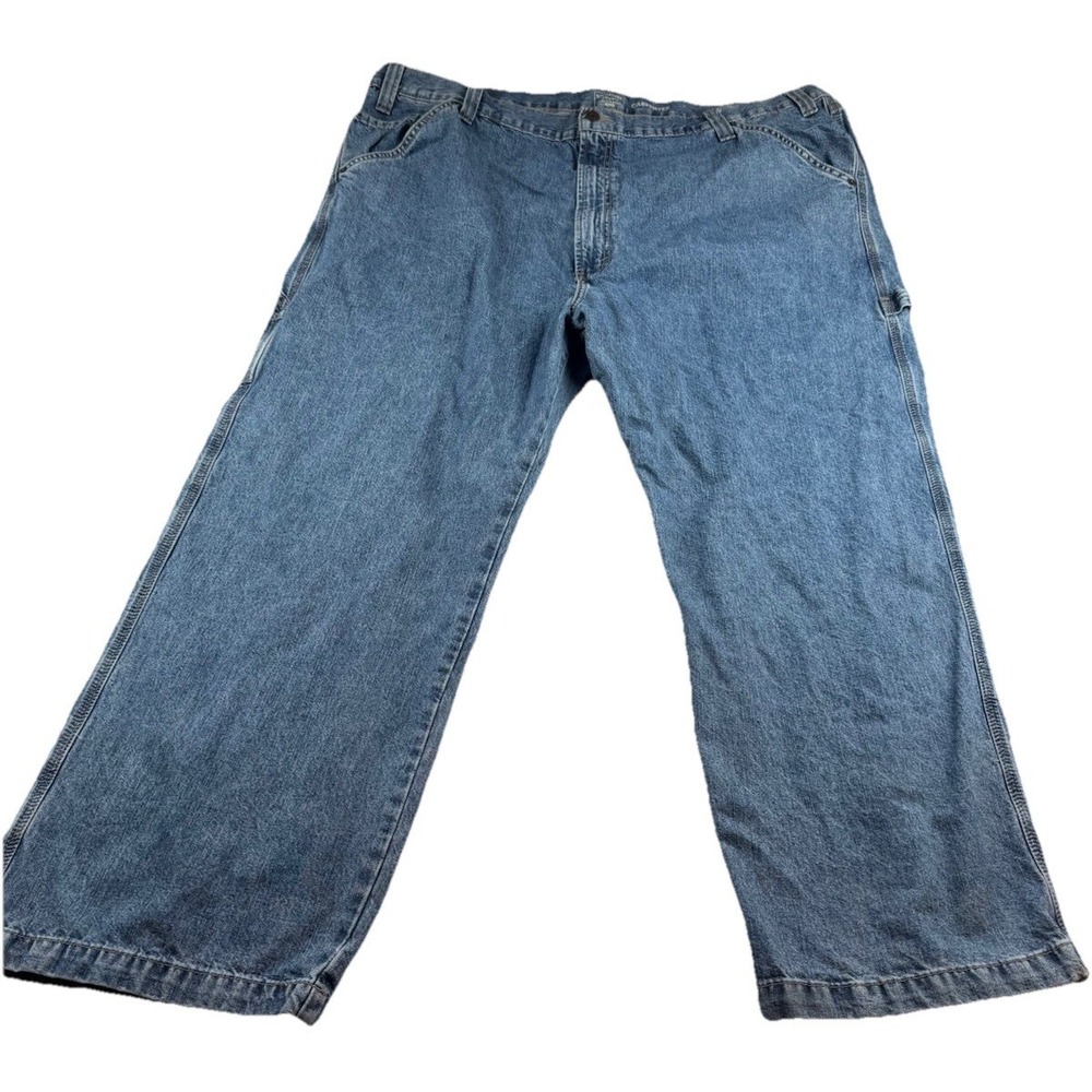 Levi's Signature Carpenter Jeans Mens 48x30 Blue Denim Cotton Logo Hammer Loop